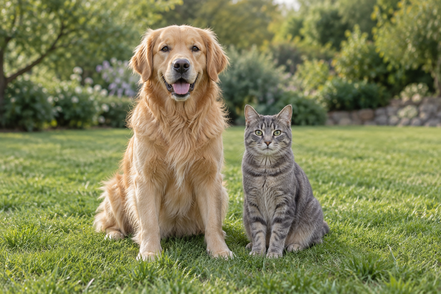 Cane e gatto insieme